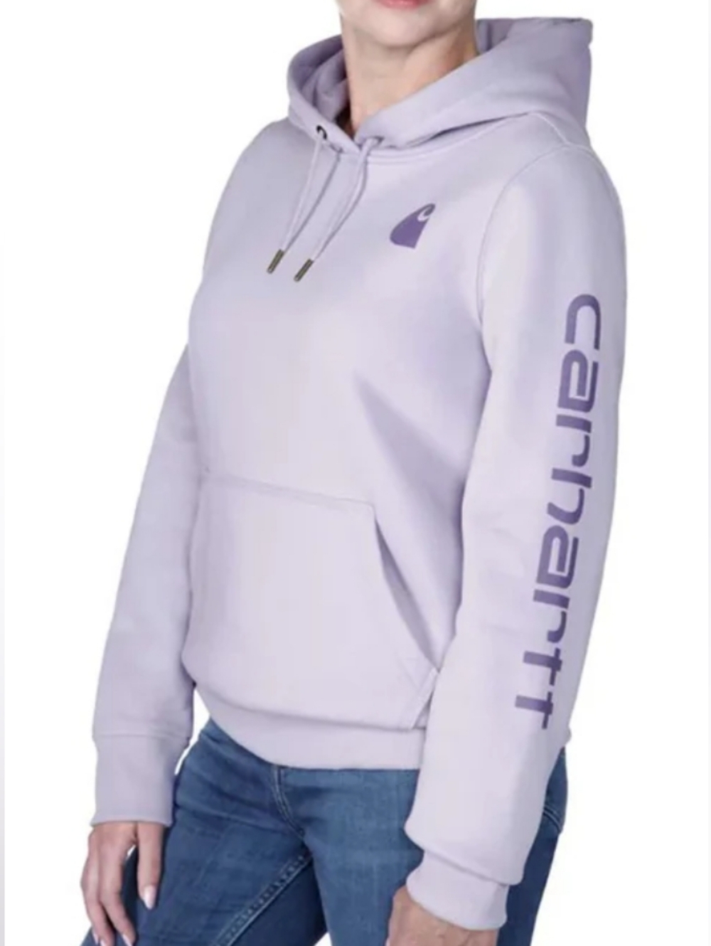 Carhartt Wmn's Relaxed Fit Midweight Logo Sleeve Hoodie Size L NWOT